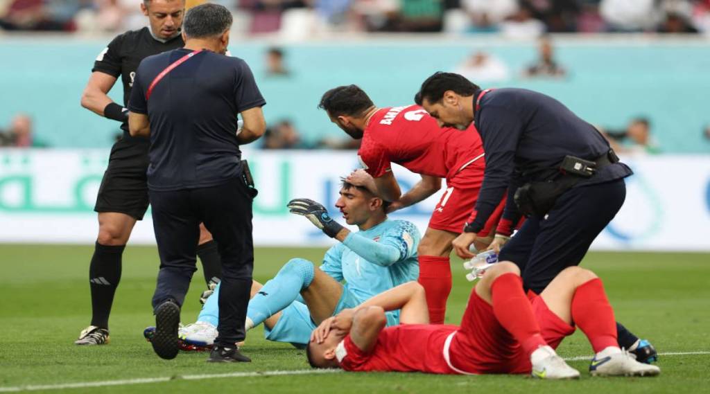 fifa world cup 2022 iran vs england match iran goalkeeper alireza beiranvand injury concussion substitute fifa world cup 2022 iran vs england match iran goalkeeper alireza beiranvand injury concussion substitute