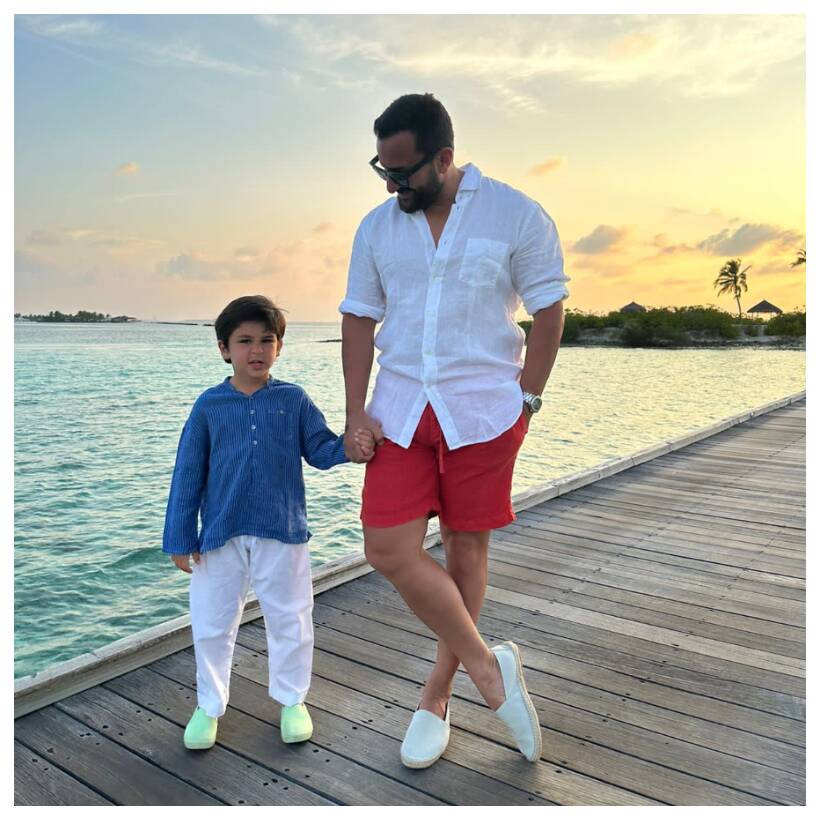 Saif Ali Khan and Taimur Ali Khan