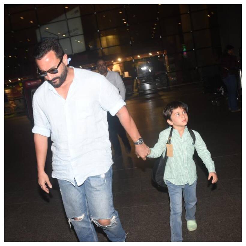 Saif Ali Khan and Taimur Ali Khan
