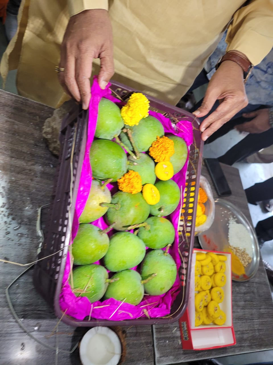 First box of this seasons Alphonso mango arrived from devgad to apmc market Mumbai
