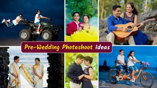 try these amazing Pre Wedding Photoshoot ideas on beach sunset traditional look candid photos viral