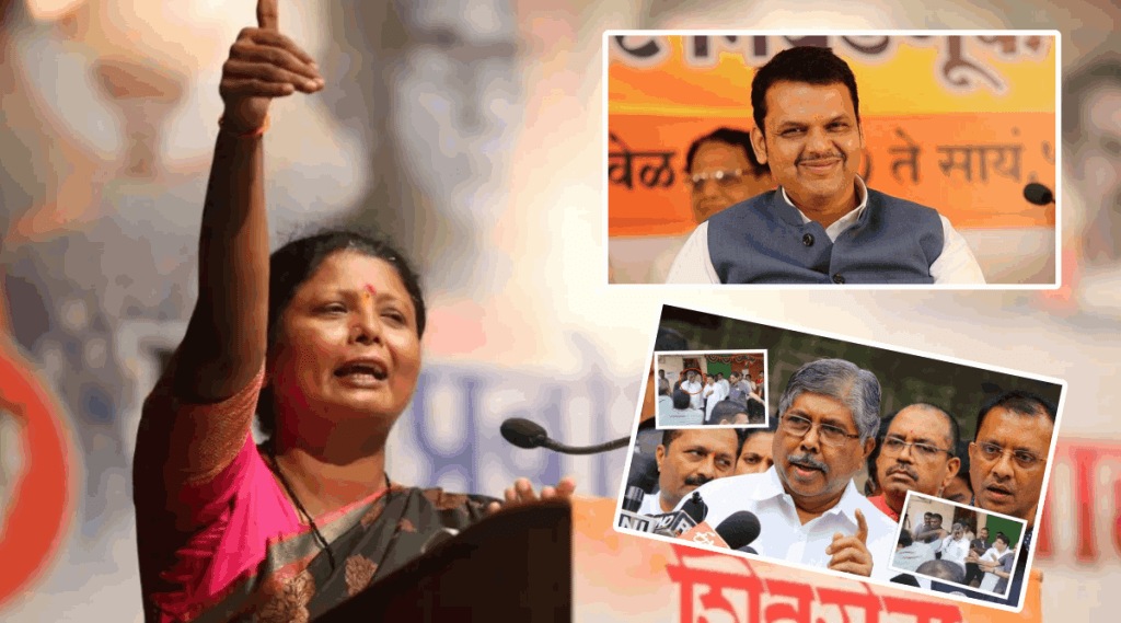sushma andhare and devendra fadnavis and chandrakant patil