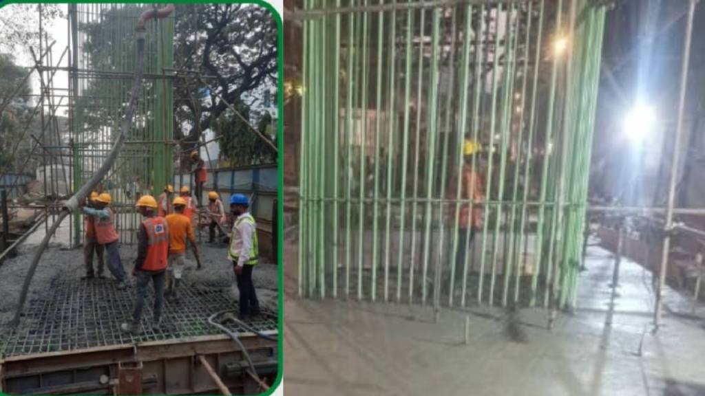 shivdi worli elevated road project concreting work of largest pile cap completed mmrda mumbai