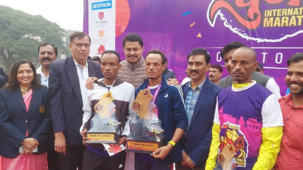 36th international night marathon competition ethiopian contestants win in pune sarasbaug sanas ground