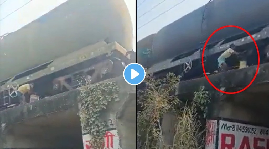 bihar thieves steal oil from train