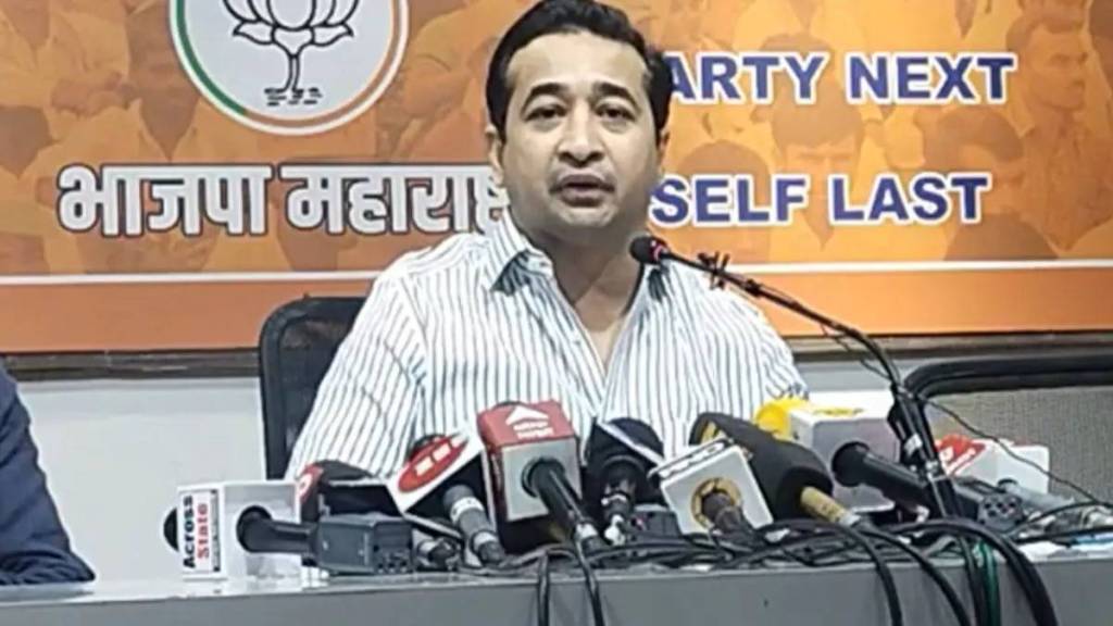 bjp mla nitesh rane raised question whether purpose mva grand march bring forward a future woman cm the benefit of maharashtra
