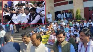 opposition staged movement across house boycott work of house Jayant Patil suspension and maharashtra karnataka border dispute nagpur