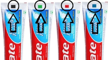 meaning od colors behind the toothpaste