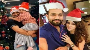 Rohit Sharma became Santa Claus, MS Dhoni seen with daughter, see here how cricketers celebrated Christmas