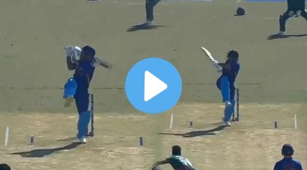 Kishan played the Nataraj shot standing on one leg Kohli was also shocked watch the video
