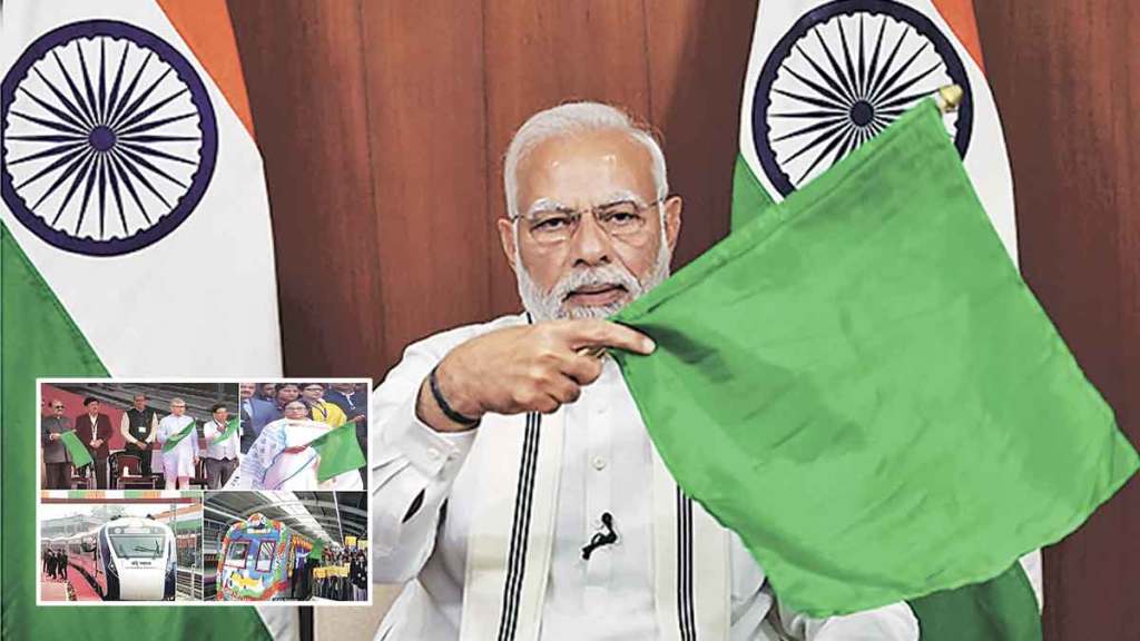 रेल्वेच्या आधुनिकीकरणासाठी विक्रमी गुंतवणूक – मोदी; पश्चिम बंगालमध्ये ‘वंदे भारत एक्सप्रेस’ सुरू