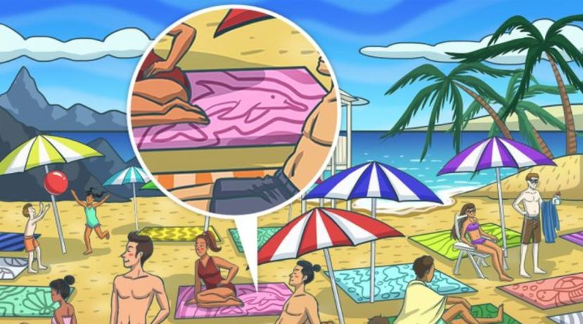 dolphin fish hidden in optical illusion image