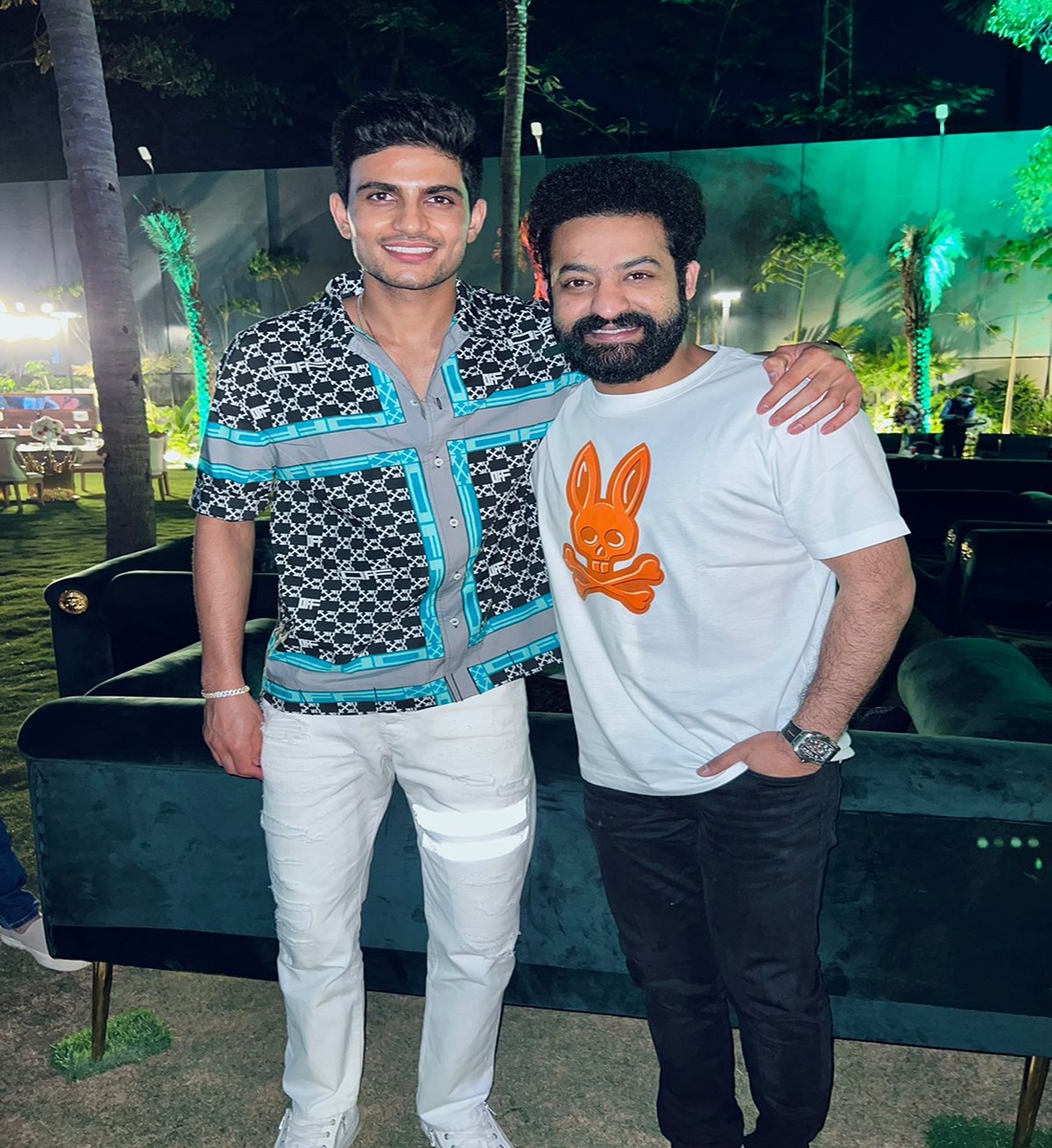 Team India meets Jr. NTR Before the first ODI the Indian cricketers met Jr. NTR and the RRR team and congratulated RRR on his global success 