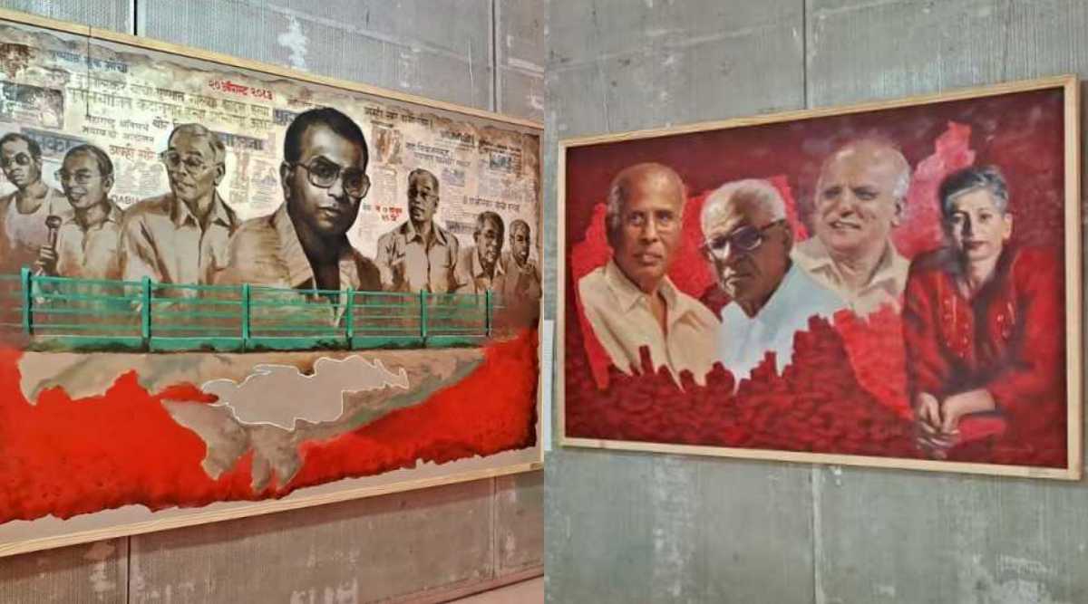 हे कार्य, संघर्ष, ‘कसोटी विवेकाची’ कला प्रदर्शनात सादर केलं आहे. हे प्रदर्शन ५ जानेवारीपर्यंत चालणार असून १० ते ७ सर्वांसाठी विनामुल्य खुलं आहे. (सर्व फोटो सौजन्य - अंनिस)