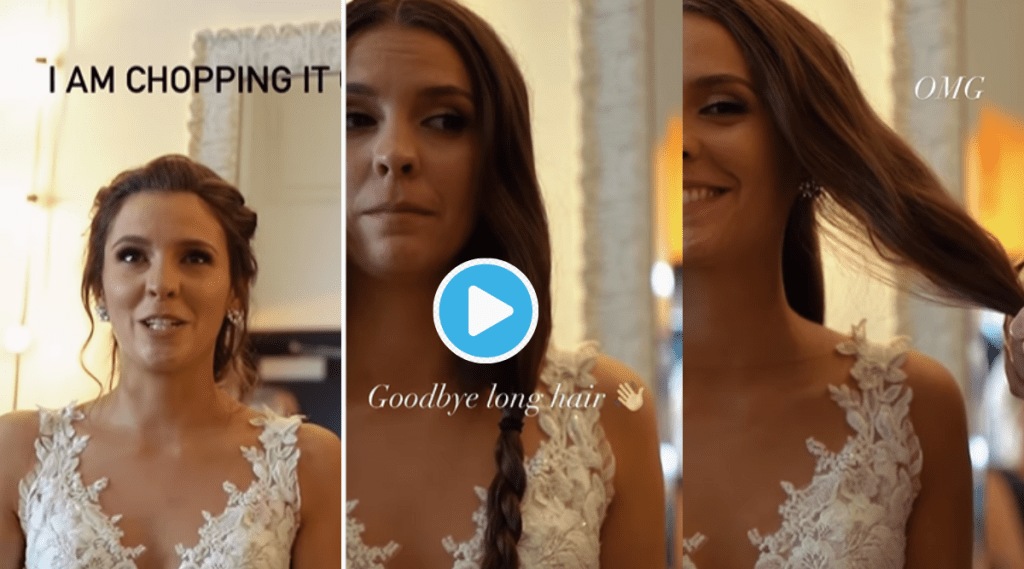Viral Video Bride Cuts Hair On Wedding Day To Donate To Cancer Patients Wins Hearts
