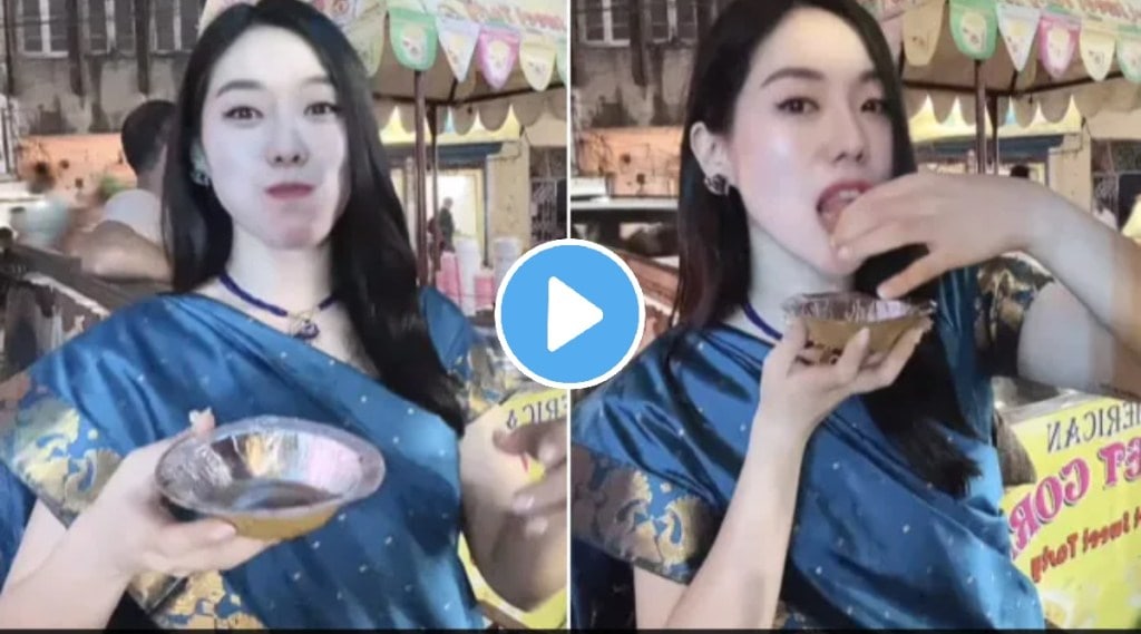 south korean woman eats panipuri south korean woman eats panipuri