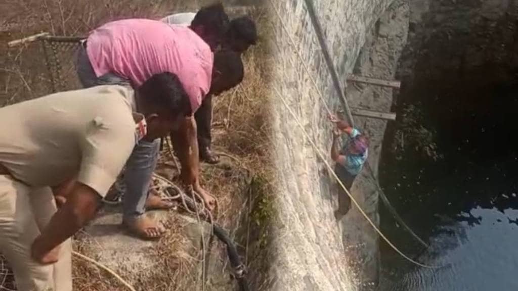 man fell into a well buldana