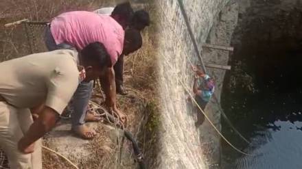 man fell into a well buldana
