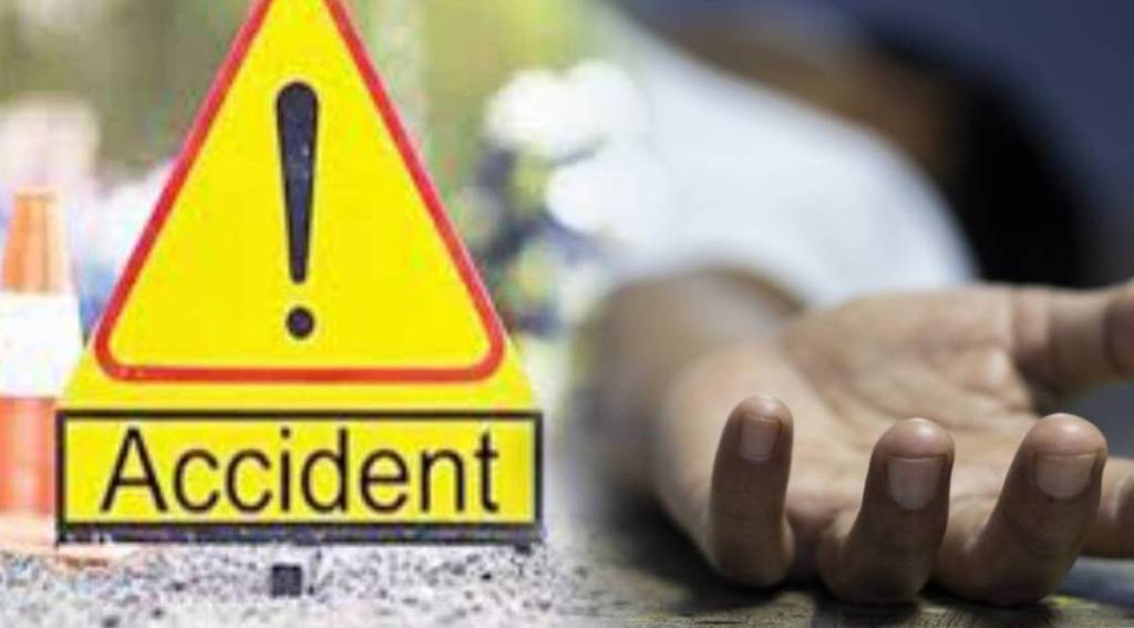 truck hit young women Khadki pune truck hit young women Khadki pune