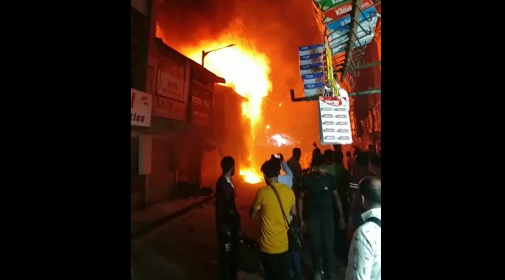 fire broke out at a shop in Abdul Rahman Street area