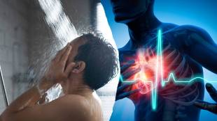 heart attack risk while bathing