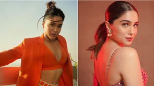 sharvari wagh saffron bikini