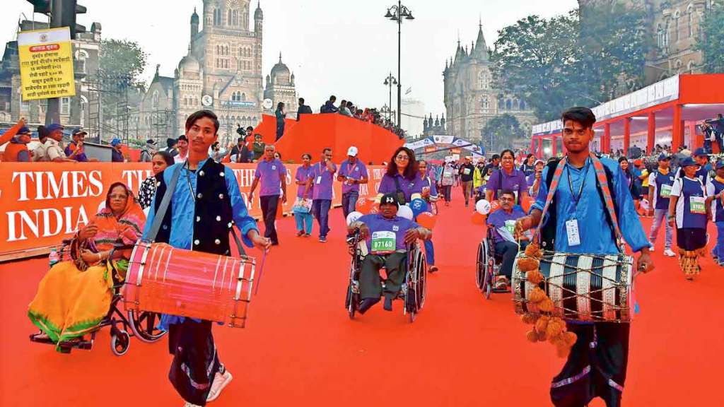 enthusiasm in mumbai marathon