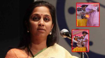 supriya sule saree caught fire supriya sule saree caught fire