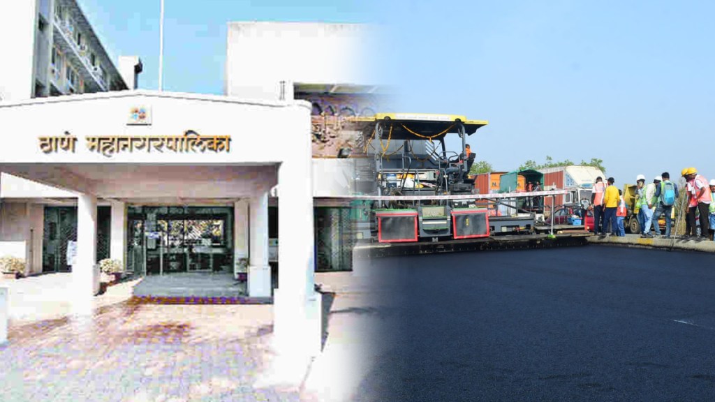 thane municipality road works completed may