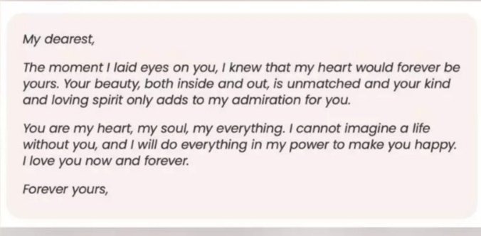 ChatGpt Love letter viral
