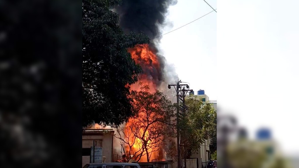 Fire at Rohitra of Mahavitaran in Wanwadi Fire at Rohitra of Mahavitaran in Wanwadi