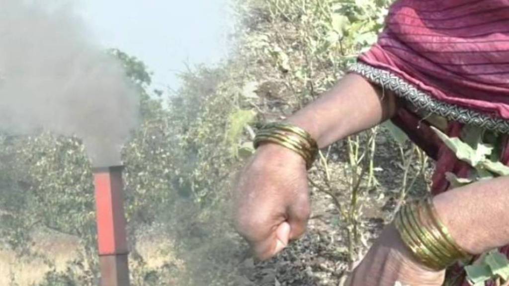 डांबर प्लांटमधील प्रदूषित धुरामुळे अनेकांना त्वचारोग (छायाचित्र - लोकसत्ता टीम) डांबर प्लांटमधील प्रदूषित धुरामुळे अनेकांना त्वचारोग (छायाचित्र - लोकसत्ता टीम)