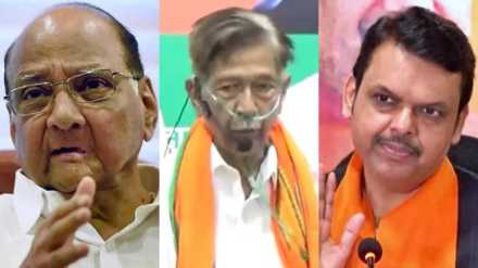 Sharad Pawar Girish Bapat Devendra Fadnavis Sharad Pawar Girish Bapat Devendra Fadnavis