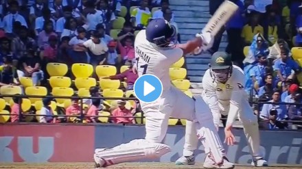 IND vs AUS 1st Test Update Mohammed Shami hits a towering six on his knees