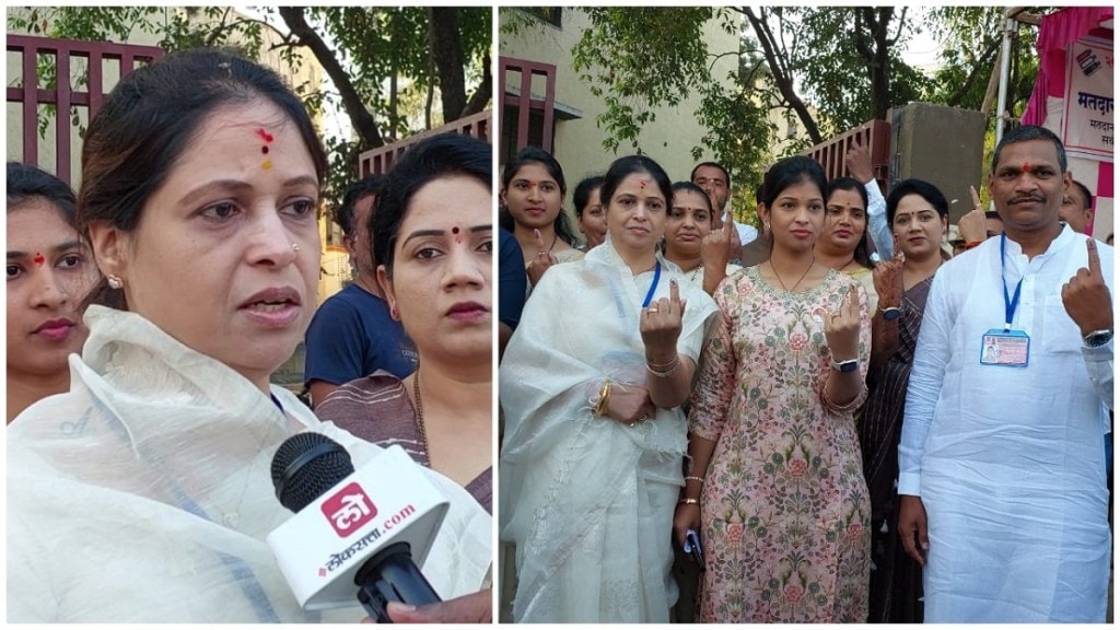 Ashwini Jagtap came for voting