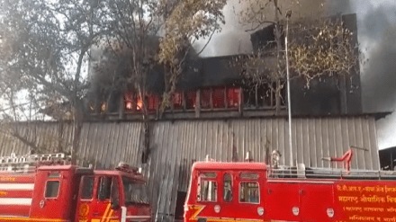 fire textile factory Turbhe MIDC