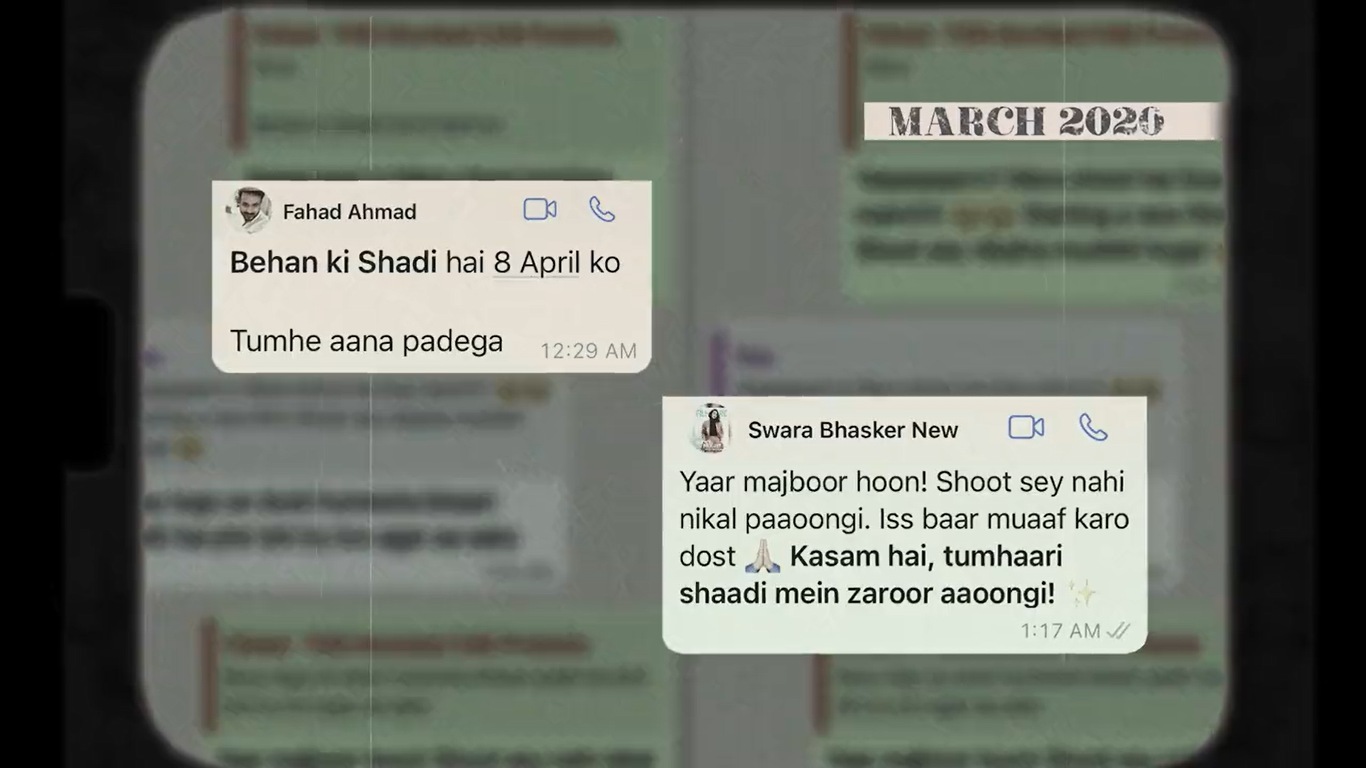 swara bhaskar fahad ahmad love story