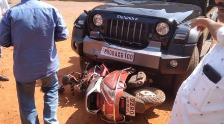 journalist hit by car in ratnagiri