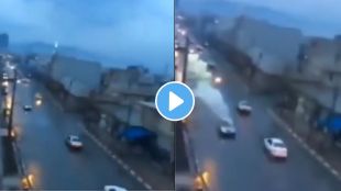 Lightning strike on car video