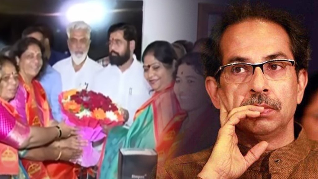Nashik ShivSena women party workers joins Eknath Shinde Nashik ShivSena women party workers joins Eknath Shinde