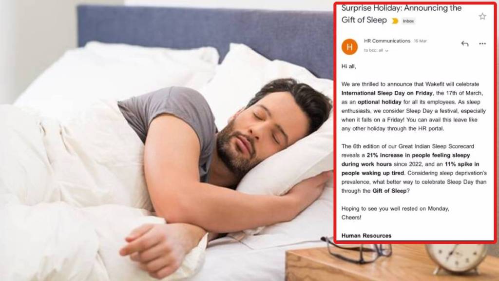 Bengaluru company gives gift of sleep to employees on World Sleep Day 2023 with surprise holiday