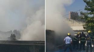 Fire in grocery store Market Yard pune