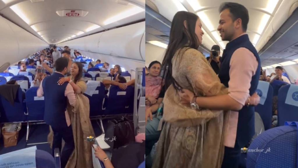 couple were dancing onboard charter flight