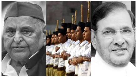 rss pays tributes to mulayam singh yadav sharad yadav satish kaushik at its annual meet panipat haryana