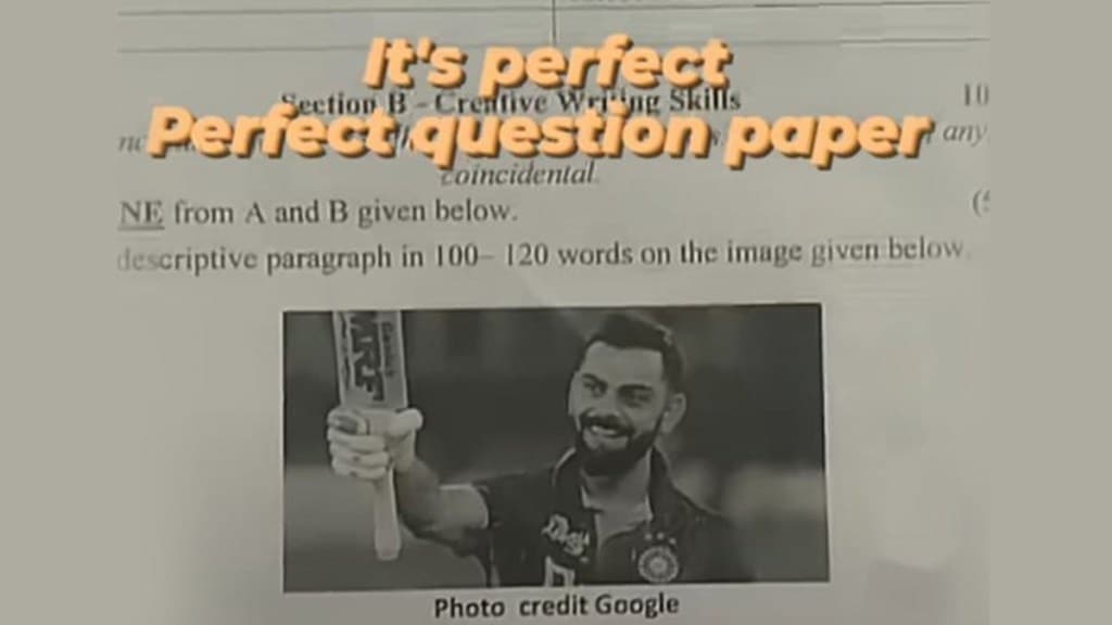 Virat Kohli: Question asked about Virat Kohli in class IX English paper picture went viral on social media Virat Kohli: Question asked about Virat Kohli in class IX English paper picture went viral on social media