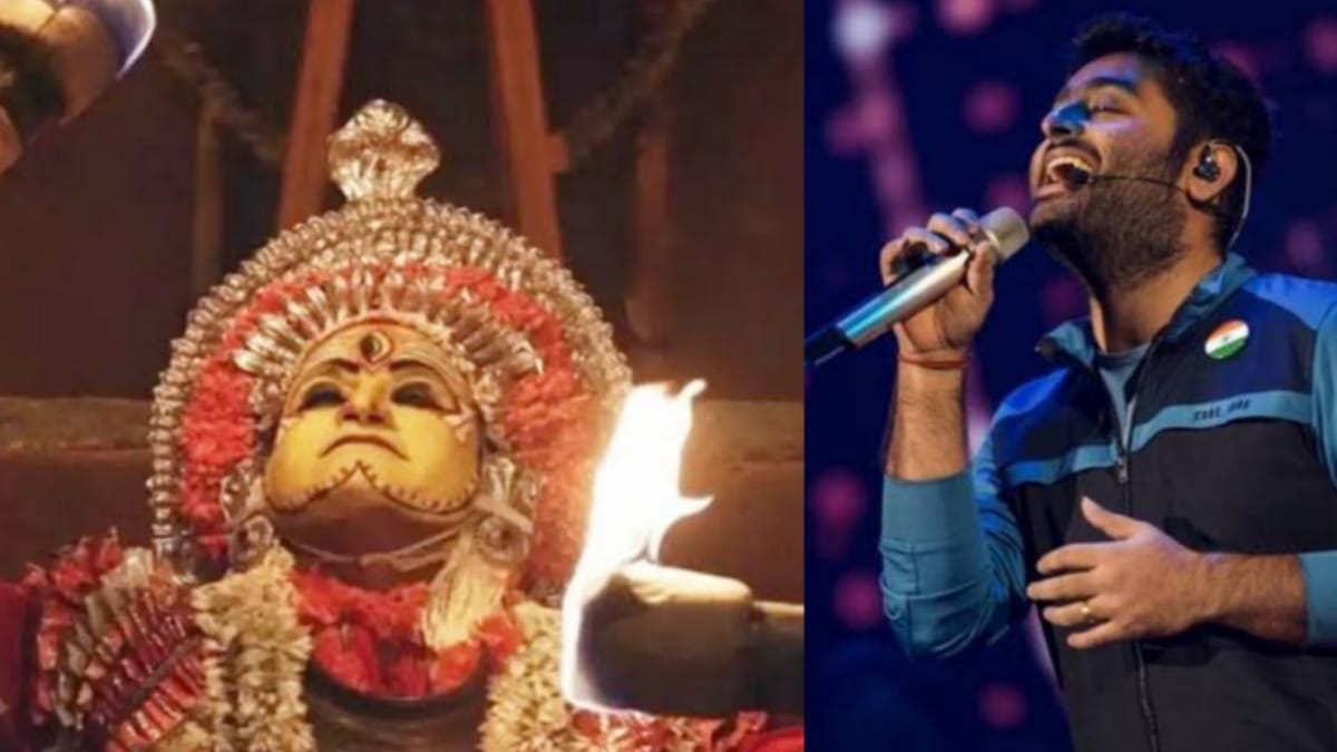 Varah Rupam Dev अरिजित सिंहचा चाहत्यांना सुखद धक्का; कॉन्सर्टदरम्यान गायले 'कांतारा ...