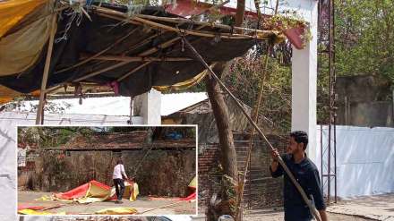 illegal shops demolished in buldhana