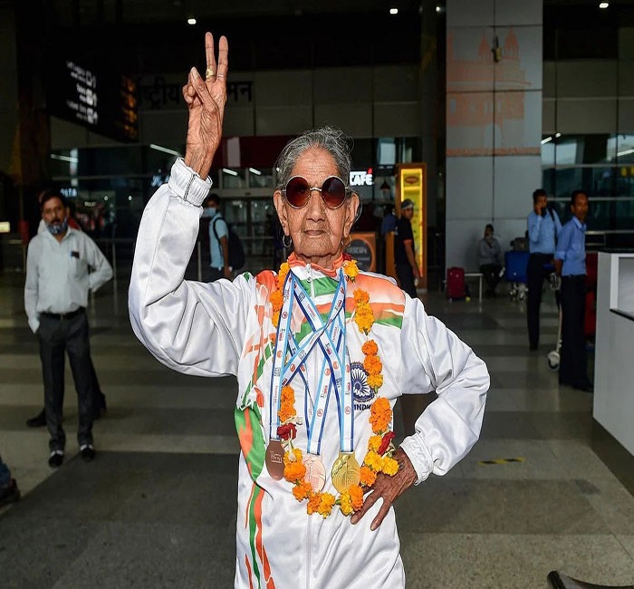 Golden grandmother did wonders at the age of 95 winning 3 gold medals in athletics and hoisted the country's flag
