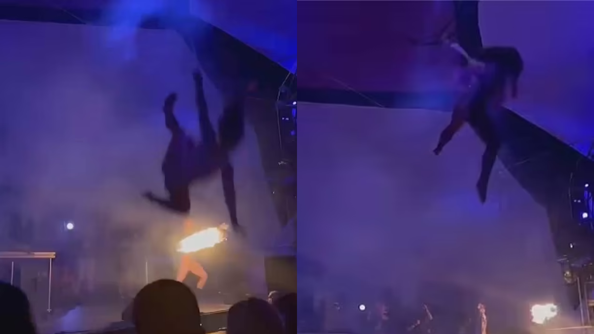 Coachella Dancer Falls Off From Stage of 20 feet height Crying In Pain ...