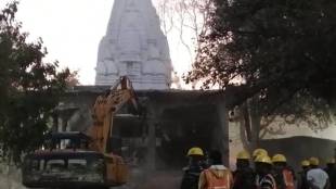 Illegal construction razed at Indore temple